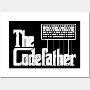 Funny Programmer Dad The Codefather Coder Posters and Art